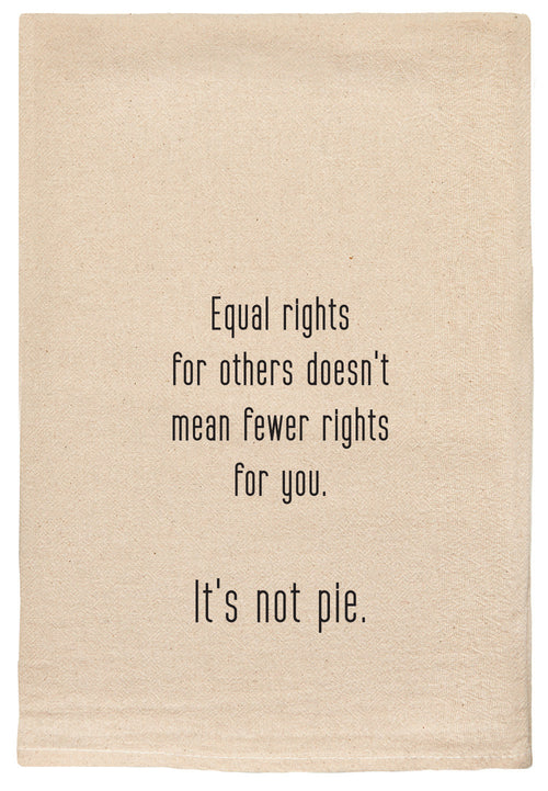Equal rights for others doesn't mean fewer rights for you. It's not pie.