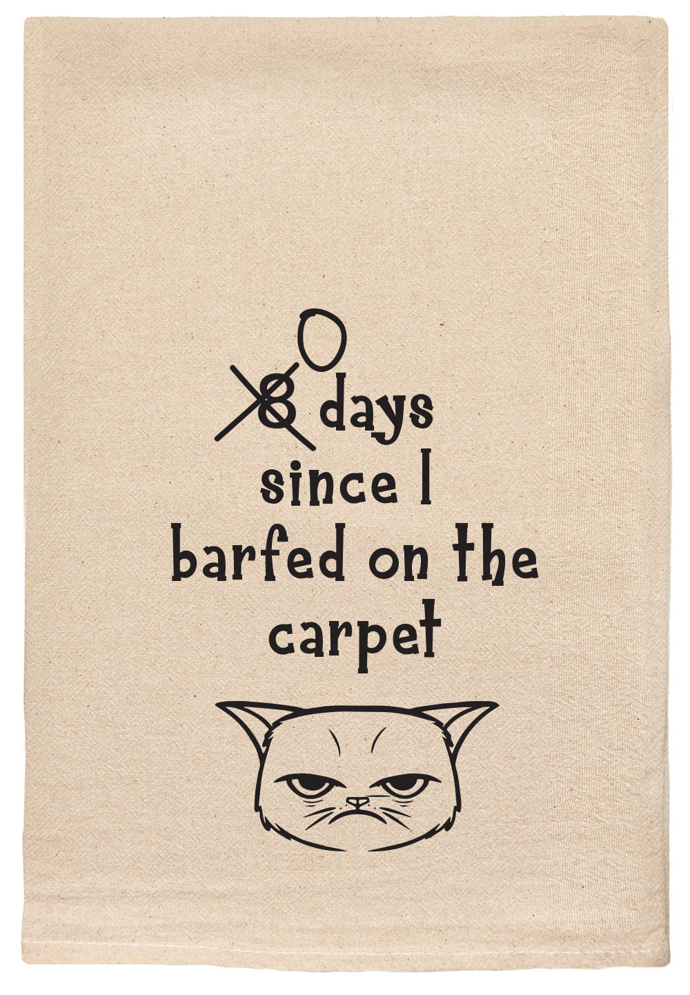 eight/zero days since I barfed on the carpet