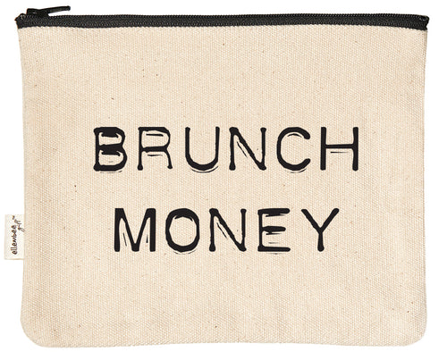 brunch money zipper pouch