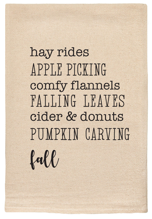 Fall Hay Rides Apple Picking Favorite Things Kitchen Towel