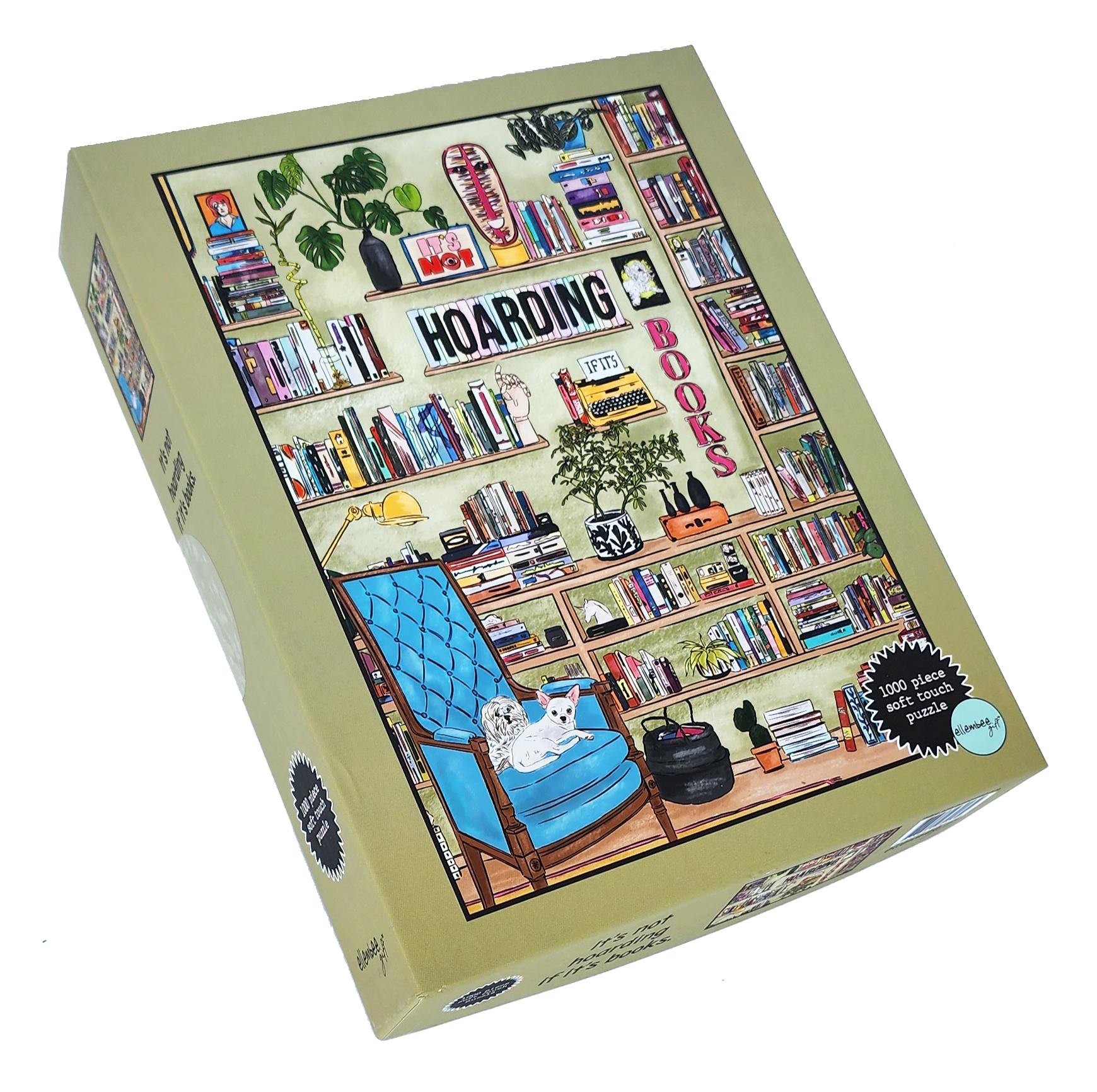 It's not hoarding if it's books 1000 piece soft touch Jigsaw Puzzle