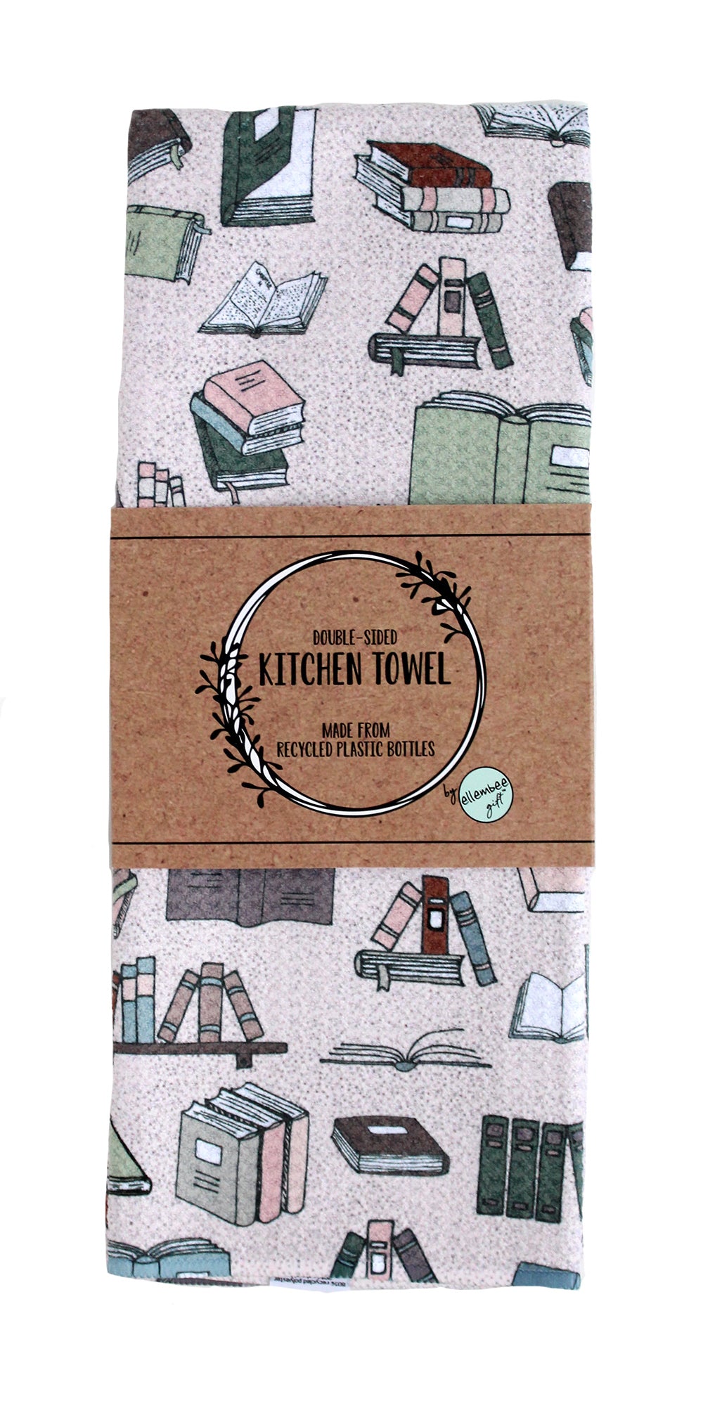 Neutral books | double sided waffle kitchen tea towels