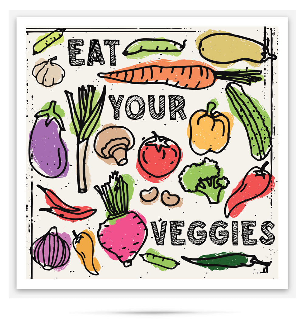 Eat your veggies | funny vinyl stickers