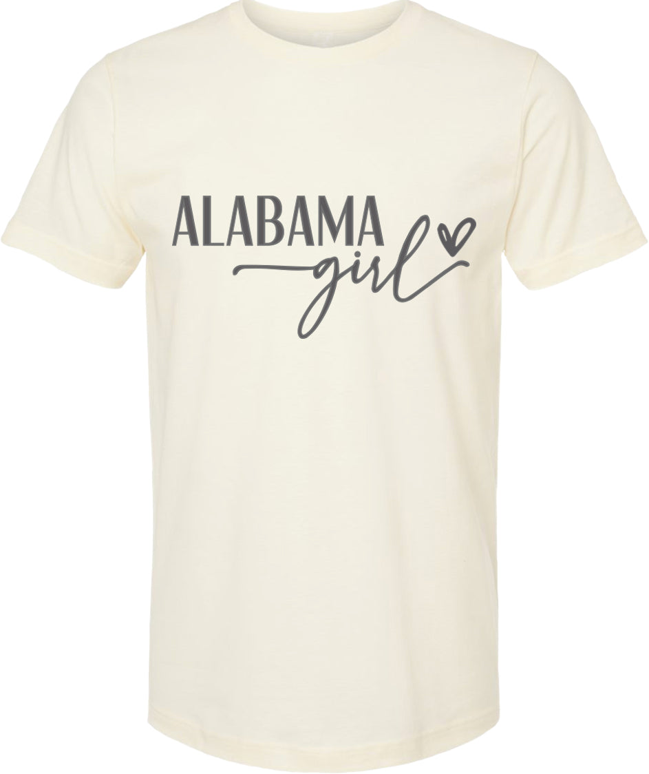 Alabama girl graphic tee | state pride t shirt | 6 colors