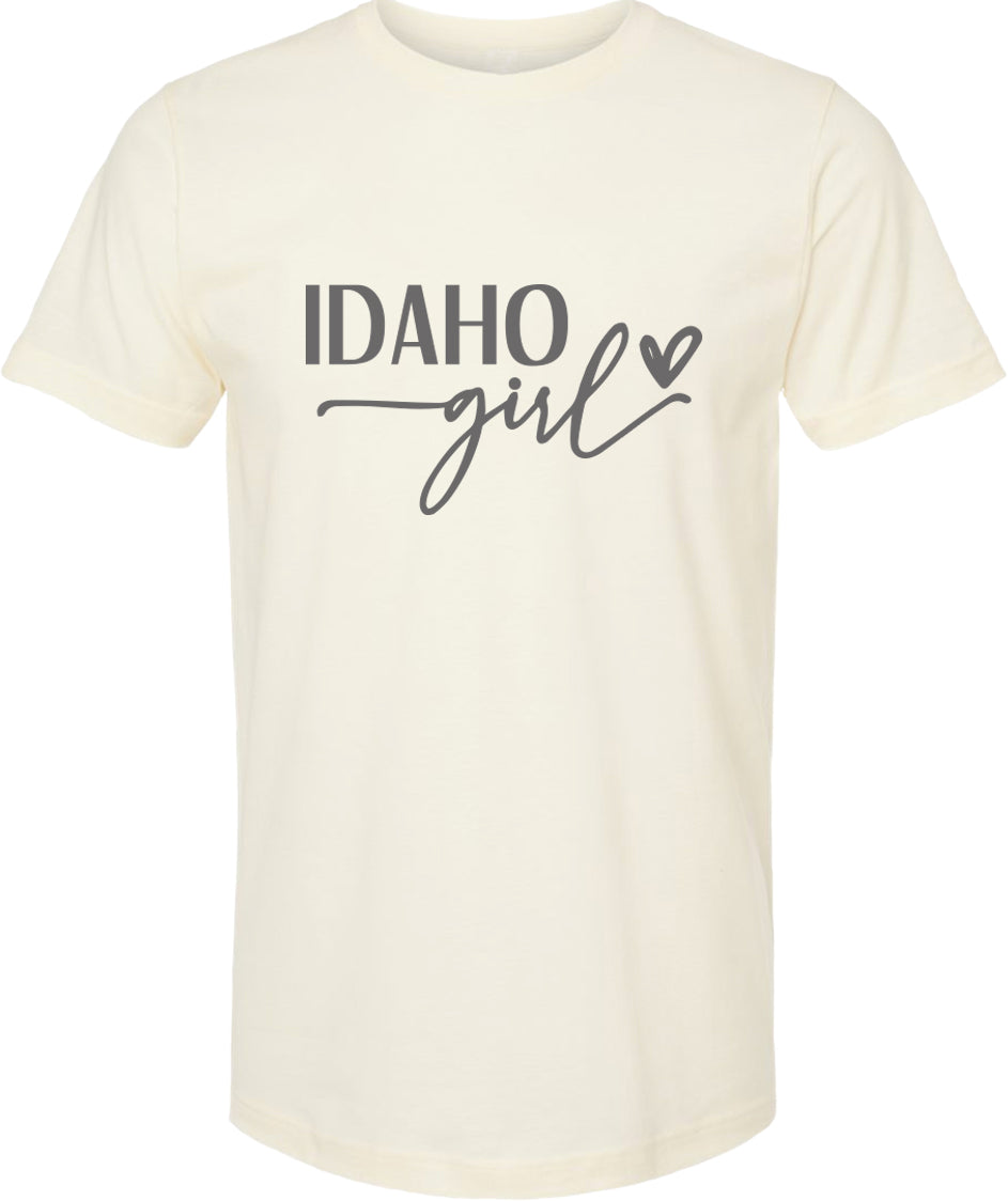 Idaho girl graphic tee | state pride tee shirt | 6 colors