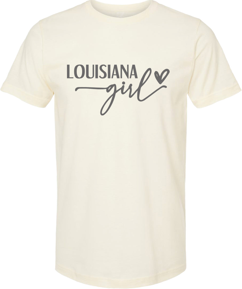 Louisiana girl graphic tee | state pride t shirt | 6 colors