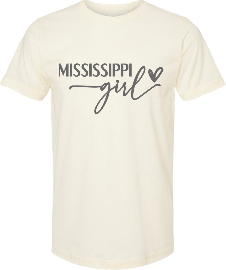 Mississippi girl graphic tee | state pride shirt | 6 colors
