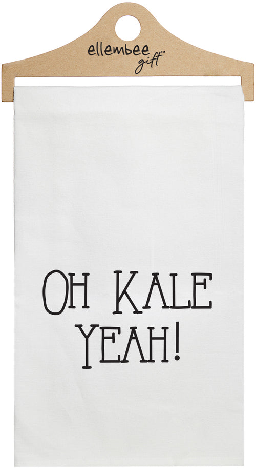 oh kale yeah! - white kitchen tea towel