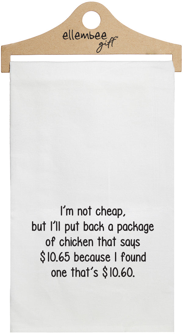 I'm not cheap but I'll put back a package - white tea towel