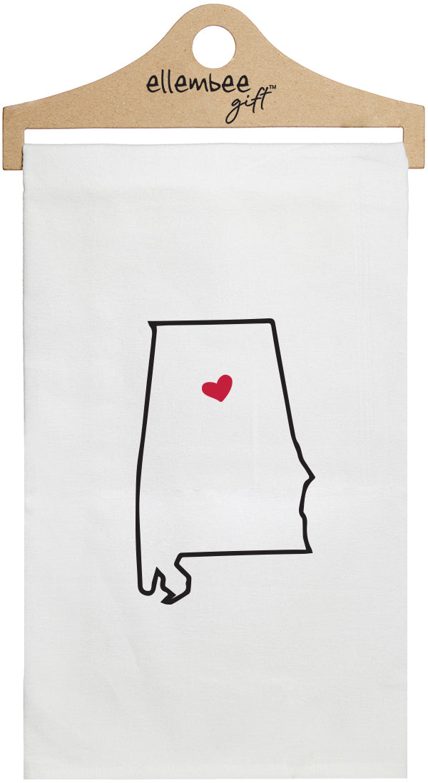 Alabama - white kitchen tea towel