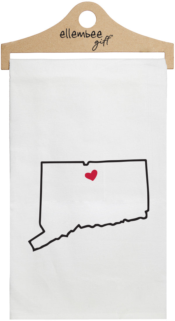 Connecticut - white kitchen tea towel