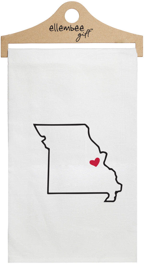 Missouri - white kitchen tea towel