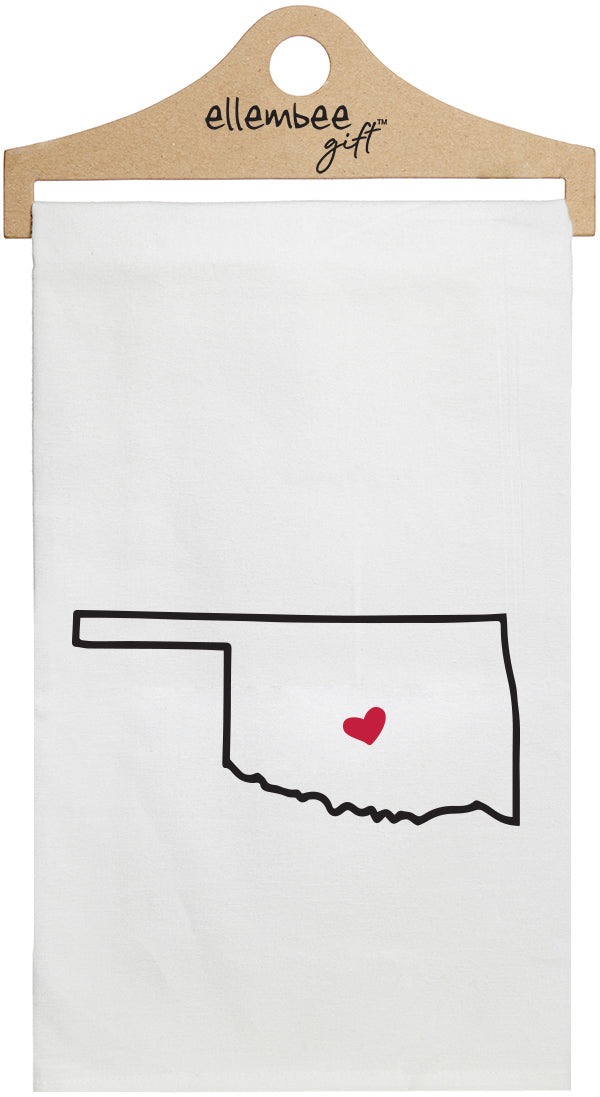 Oklahoma - white kitchen tea towel