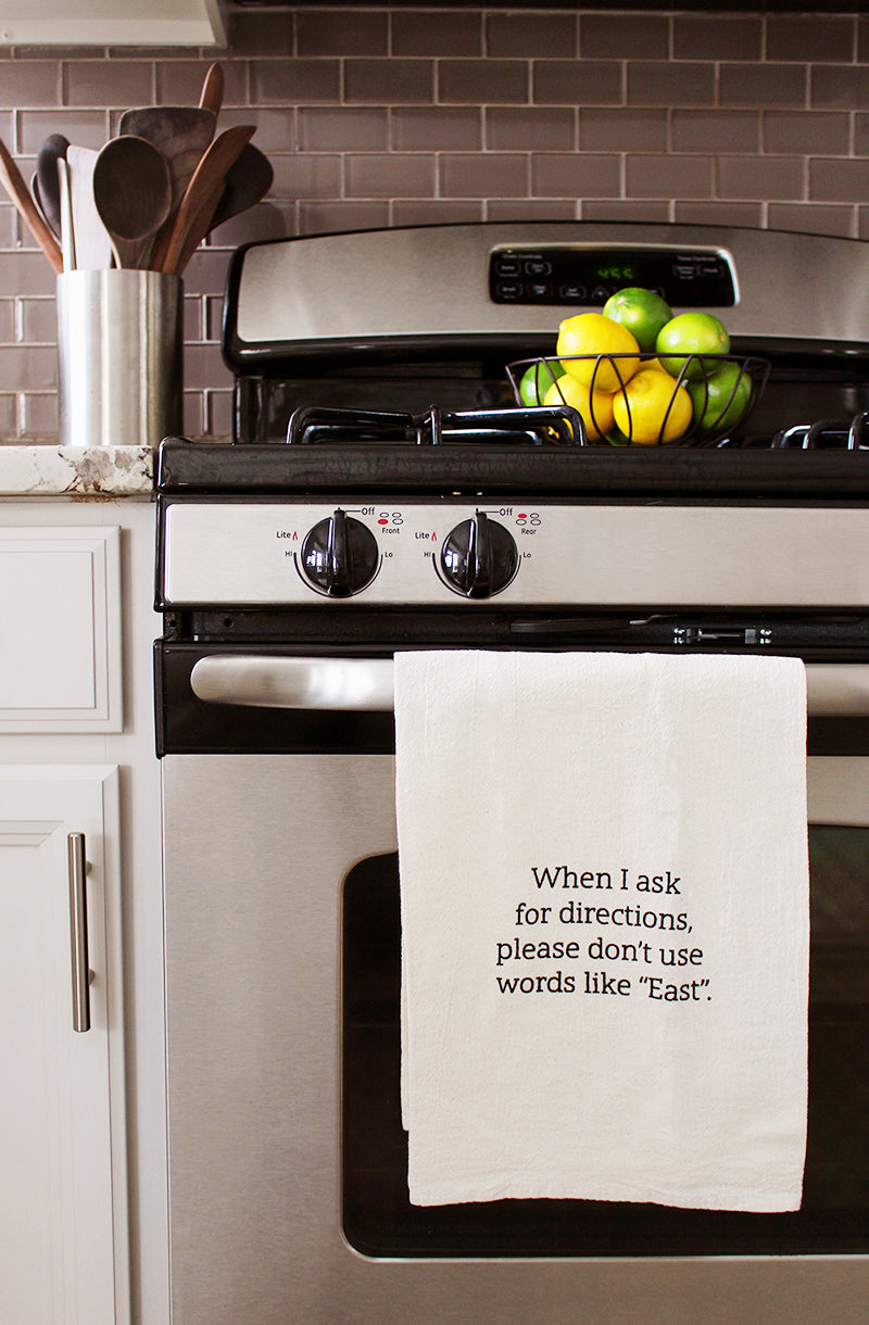 When I ask for directions, please don't use words like "East".