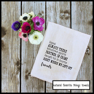Natural Favorite Things Tea Towels