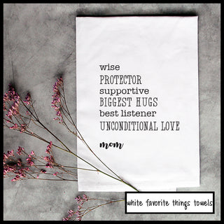 White Favorite Things Towels