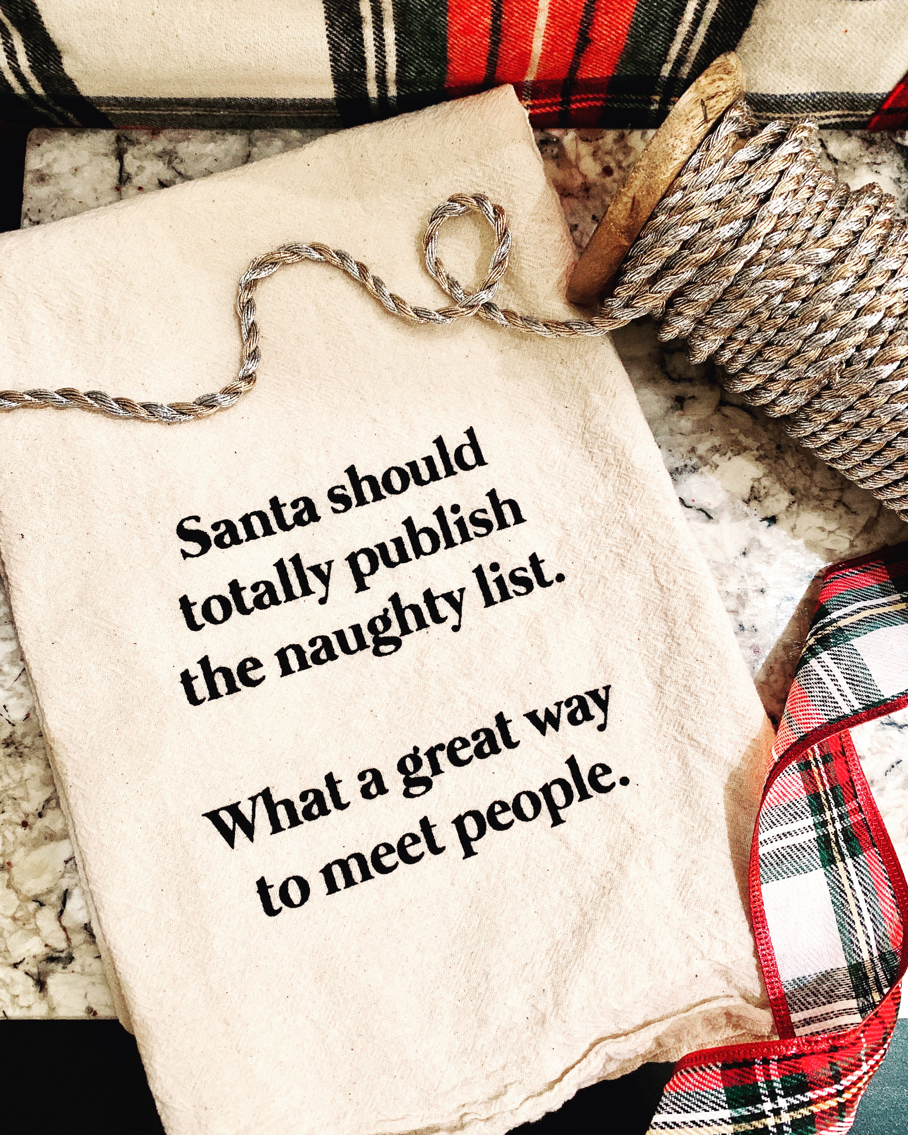 Santa should totally publish the naughty list. What a great way to meet people.