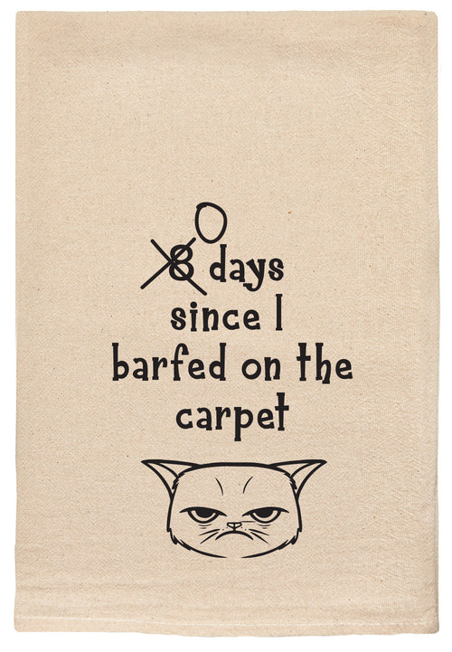 eight/zero days since I barfed on the carpet