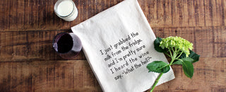 I just grabbed the milk from the fridge and I'm pretty sure I heard the wine say, "what the hell?"