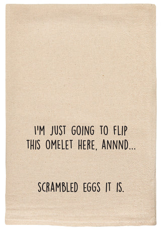 I'm just going to flip this omelet here annnnd.. scrambled eggs it is.