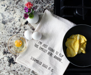 I'm just going to flip this omelet here annnnd.. scrambled eggs it is.