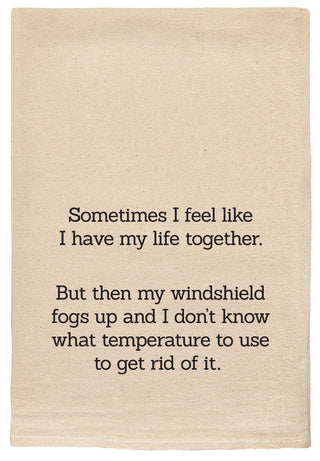 Sometimes I feel like I have my life together.  But then my windshield fogs up and I don't know what temperature to use to get rid of it.