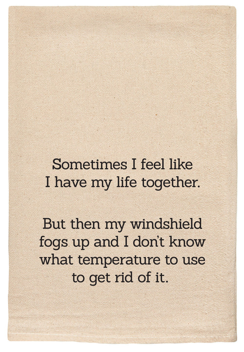 Sometimes I feel like I have my life together.  But then my windshield fogs up and I don't know what temperature to use to get rid of it.