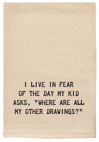 I live in fear of the day my kid asks, "Where are all my other drawings?"