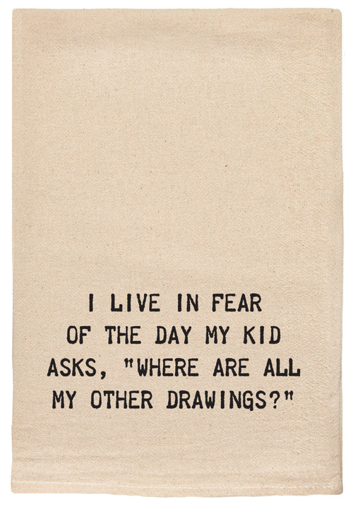 I live in fear of the day my kid asks, "Where are all my other drawings?"