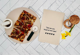 Chef was cute. Would eat here again. Five stars natural kitchen tea towel
