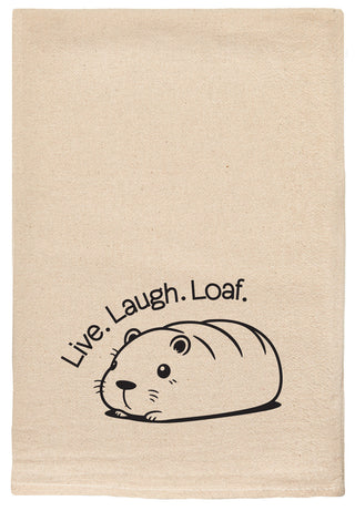 Live. Laugh. Loaf. natural kitchen tea towel