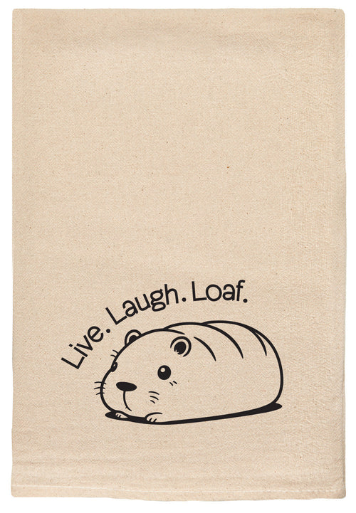 Live. Laugh. Loaf. natural kitchen tea towel