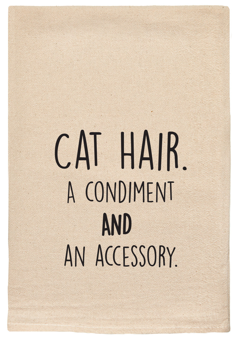 cat hair. a condiment and an accessory.