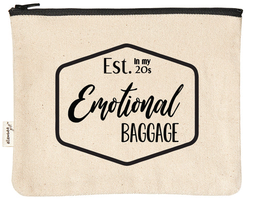 Emotional baggage estimated in my 20's funny zipper pouch