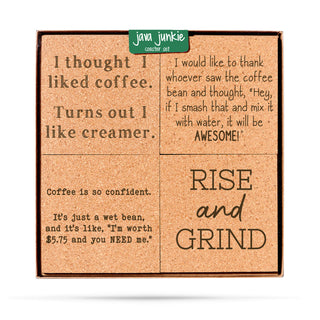 Java Junkie Cork Coaster Set
