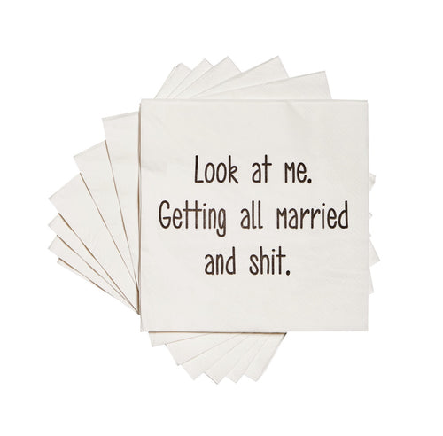 Look at me. Getting all married and shit. Cocktail Napkins