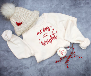 Merry and bright Christmas Sweatshirt | Christmas