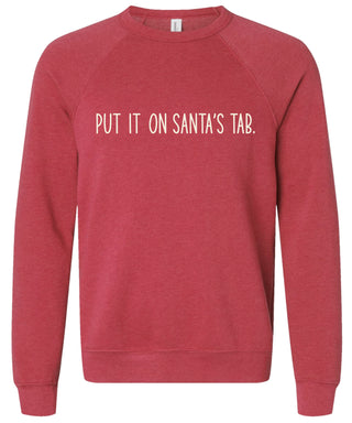 Put it on Santa's tab | Christmas sweatshirts