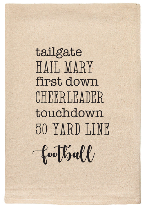 Football Hail Mary Cheerleader Favorite Things kitchen towel