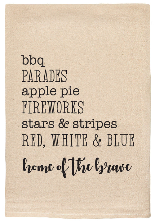Home of The Brave Bbq Parades Favorite Things Kitchen Towel