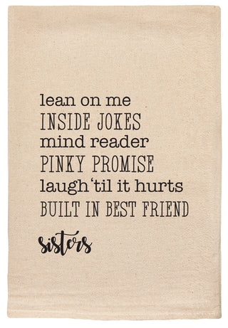 Built in best friend | Pinky Promise | Sisters Favorite Things Kitchen Towel