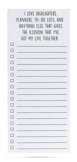 I love highlighters, planners, to-do lists, and anything else that gives the illusion that I've got my life together list pad