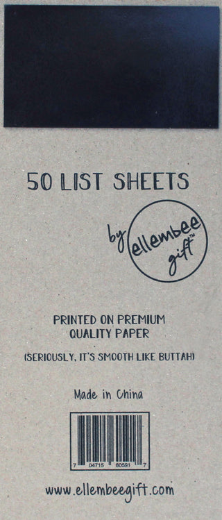 I fully intend to read all the books I've purchased, and I'm on track to do so by my 632nd birthday. 50 sheet list pad with magnetic back