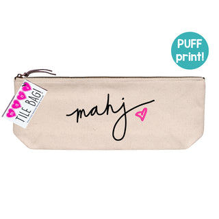 Mahjong Tile Bag | Mahj With a Heart Zipper Pouch