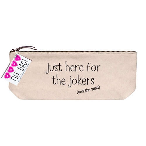 Mahjong Tile Bag | Just Here for the Jokers (and the Wine)