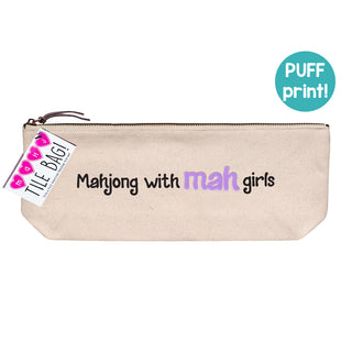 Mahjong with mah girls | mahjong tile bag | mahjong accessories