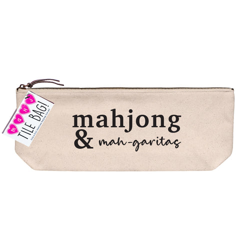 Mahjong Tile Bag | Mahjong & Mah-garitas Zipper Top Pouch