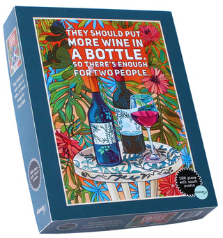 They should put more wine in a bottle so there's enough for two people - 1000 piece soft touch Jigsaw Puzzle