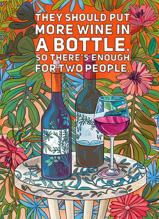 They should put more wine in a bottle so there's enough for two people - 1000 piece soft touch Jigsaw Puzzle