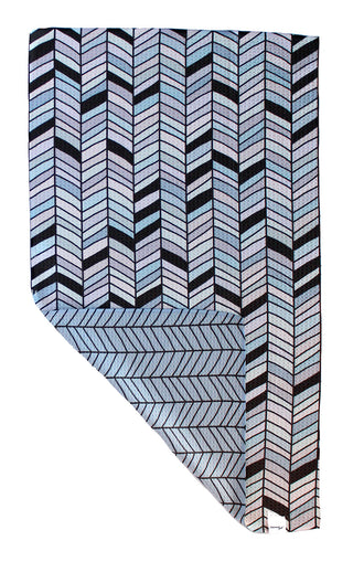 Neutral and Black Chevron | Double-Sided Waffle Towel